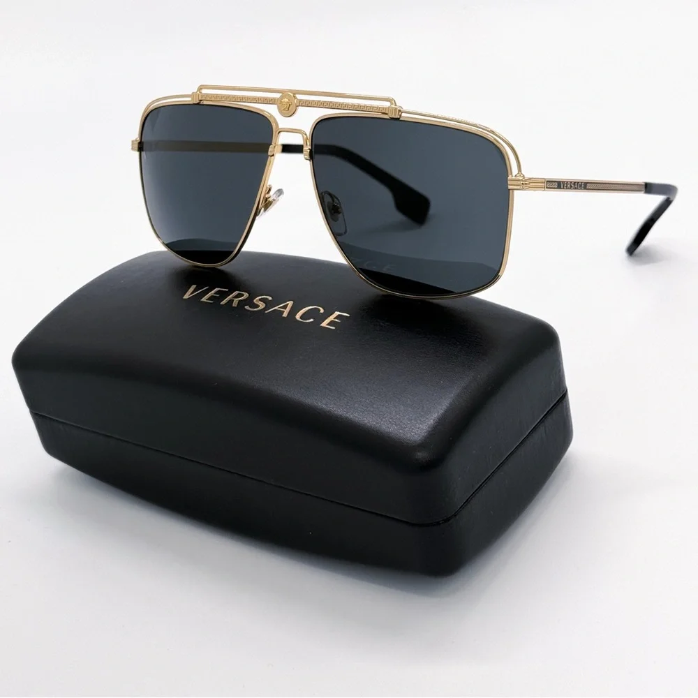 NEW VERSACE VE2242 1002/87 UNISEX SUNGLASSES MOD 2242 1002/87 GOLD VE2242 100287